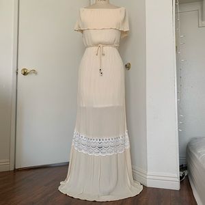 Xhilaration off-shoulder flounce maxi dress